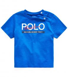 Ralph Lauren Baby Boys Pacific Royal Jersey Graphic T-Shirt