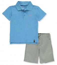 DKNY 2 Piece Polo/Shorts Set (Little Boys)
