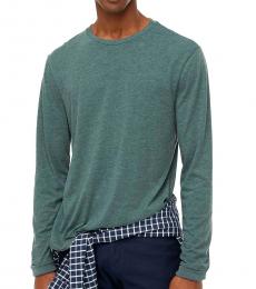 J.Crew Olive Long-Sleeve Washed Jersey Tee