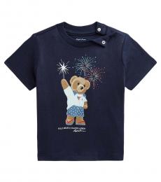 Baby Boys Cruise Navy Polo Bear T-Shirt