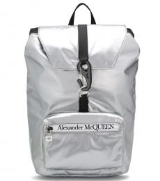 Alexander McQueen Silver Urban Large Backpack