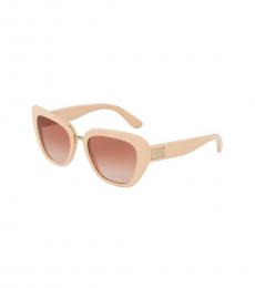 Dolce & Gabbana Pink Plaque Gradient Sunglasses