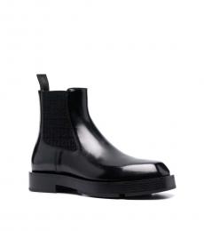 Givenchy Black Squared Leather Ankle Boots
