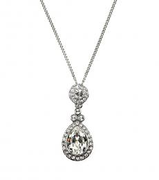 Silver Wingate Crystal Pendant Necklace