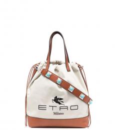Etro Beige Shopping Small Bucket Bag