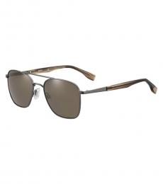 Light Brown Square Sunglasses