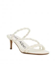 Calvin Klein White Ileyia Strappy Heels