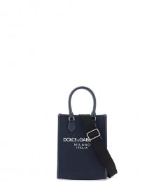 Dolce & Gabbana Navy Blue Nylon Medium Crossbody Bag