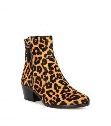 Michael Kors Leopard Print Round Toe Boots
