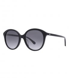 Kate Spade Black Grey Shaded Round Sunglasses