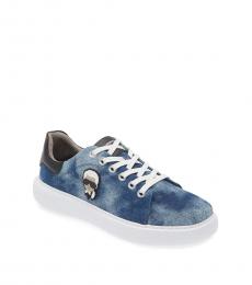 Karl Lagerfeld Denim Logo Lace Up Sneakers