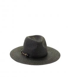 Vince Camuto Black Belted Panama Hat