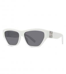 Givenchy White Smoke Mirror Cat Eye Sunglasses