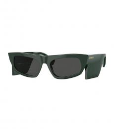 Burberry Dark Green Palmer Irregular  Sunglasses