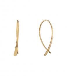 Ralph Lauren Golden Threader Hoop Earrings