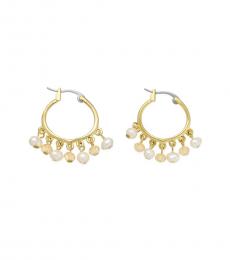 Ralph Lauren Golden Bead Hoop Earrings