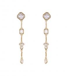 Vince Camuto Golden Crystal Linear Drop Earrings