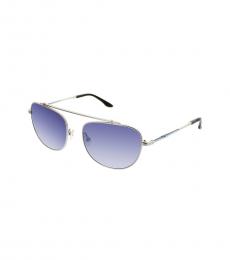BCBGMaxazria Silver Aviator Sunglasses