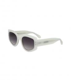Isabel Marant White Geometric Sunglasses