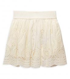 Stella McCartney Little Girls White Reyna Eyelet Skirt