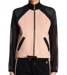 Peach Pink Sleeve Chic Track Jacket