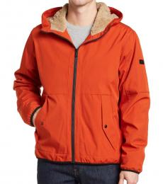 Michael Kors Orange Minden Faux Shearling Lined Shell Jacket