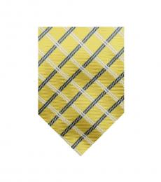 Burberry Yellow Well Tailored Plaid Silk Tie