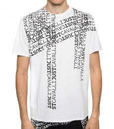 Black White Print Crew-Neck T-Shirt