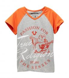 True Religion Girls Grey Fashion Sense T-Shirt