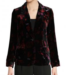 Diane Von Furstenberg Black Velvet Shawl Collar Jacket