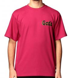 Gcds Dark Pink Logo Graphic T-Shirt