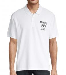 Moschino White Logo Cotton Polo