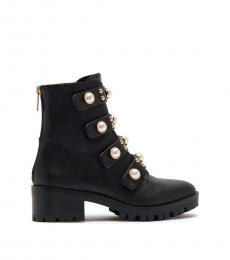 Karl Lagerfeld Black Penelope Studded Boots