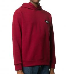 Emporio Armani Maroon Smiley Patch Sweatshirt