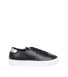 Just Cavalli Black Leather Low Top Sneakers