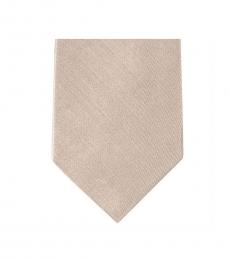 Michael Kors Beige Modern Slim Silk Tie