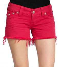 True Religion Faded Cherr Keira Low Rise Cut Off Shorts