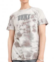 DKNY Grey Cloud Wash Logo T-Shirt