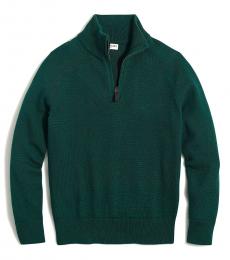 J.Crew Little Boys Academic Green Half Zip Sweater