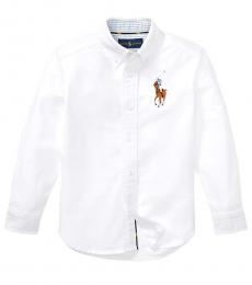 Little Boys White Big Pony Shirt