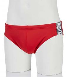 Emporio Armani Red Logo Swimwear
