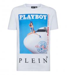Philipp Plein White Crystals Stewardess T-Shirt