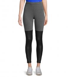 BCBGMaxazria Dark Grey Colorblock Stretch Leggings