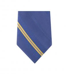 Michael Kors Blue Well Tailored Striped Slim Silk Tie