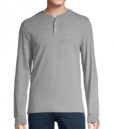 Grey Chelsea Long Sleeve Henley T-Shirt