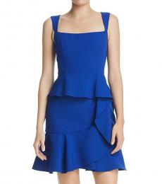 BCBGMaxazria Royal Blue Eve Tiered Midi Dress