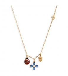 Tory Burch Gold Ladybug Charm Necklace
