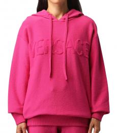 Versace Pink Sweatshirt In Wool And Cashmere
