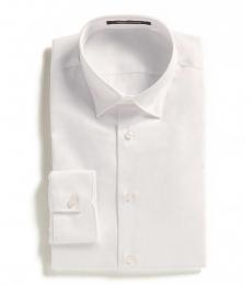 Roberto Cavalli White Slim Fit Classic Solid Dress Shirt