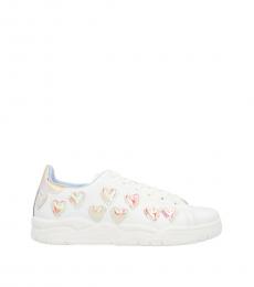 Chiara Ferragni White Reflective Heart Sneakers